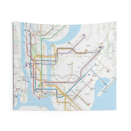 New York City Subway Map Tapestry
