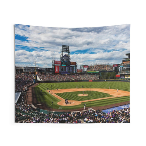 Coors Field Photography Tapestry - Baseball Wall Art