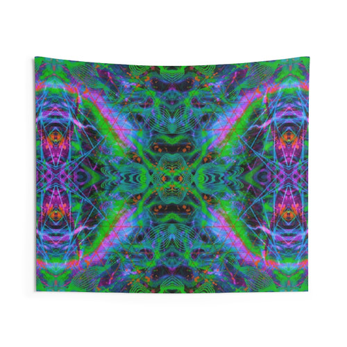 Techno Electric IV (Ultraviolet) Abstract Tapestry