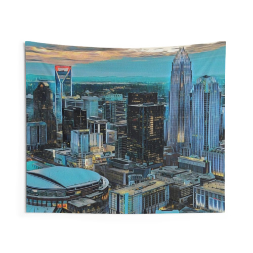 Charlotte Skyline Tapestry Wall Art