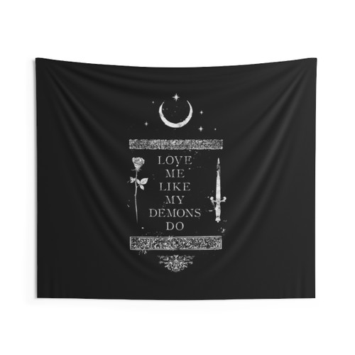 Gothic Grunge Witch Moon Tapestry