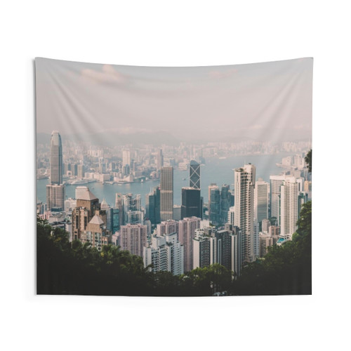 Hong Kong Skyline by Day Tapestry