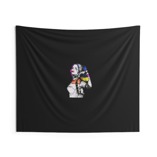 Comics Tapestry Featuring Harley Quinn and The Joker