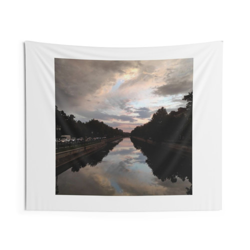 Cloudy Sky Sunset Tapestry