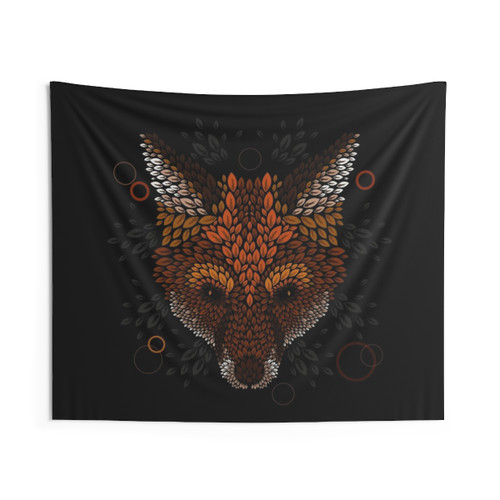 Autumn Fox Face Tapestry Wall Decor