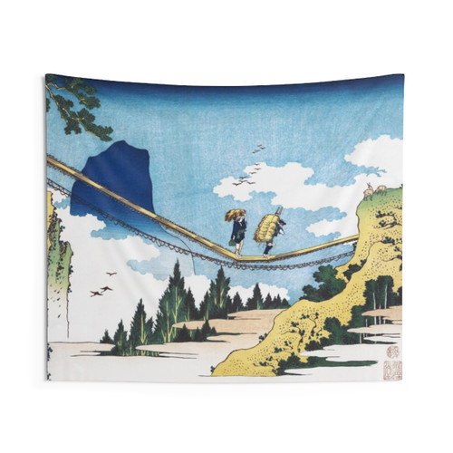 Katsushika Hokusai Suspension Bridge Tapestry