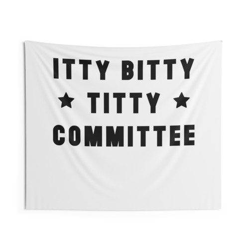 Itty Bitty Titty Committee Tapestry - Bold Black and White Star Design