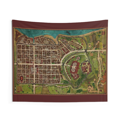 Gloranthan City Map Tapestry - Furthest: Crown Jewel of Lunar Tarsh