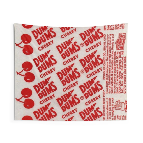 Cherry Dum Dum Lollipop Themed Tapestry