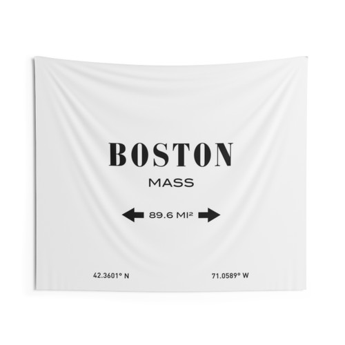 Boston Skyline Print Tapestry Wall Hanging