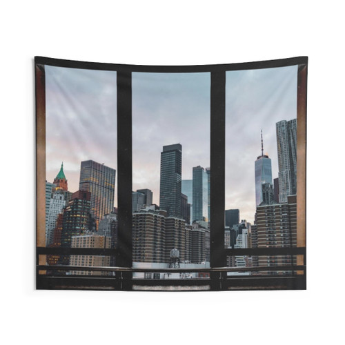 Colorful New York City Skyline Tapestry