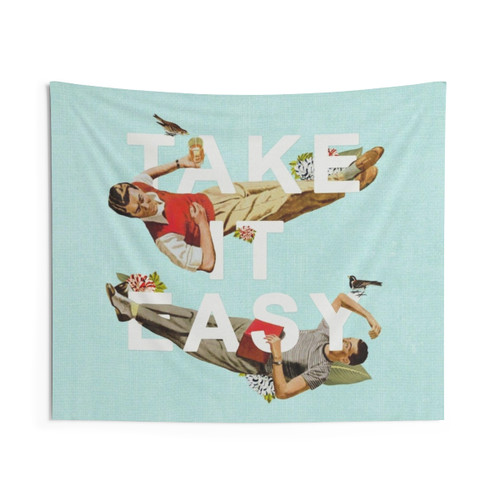 Take It Easy Retro Tapestry Wall Hanging