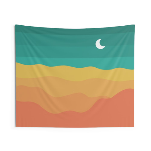 Pansexual Pride Flag Landscape Tapestry