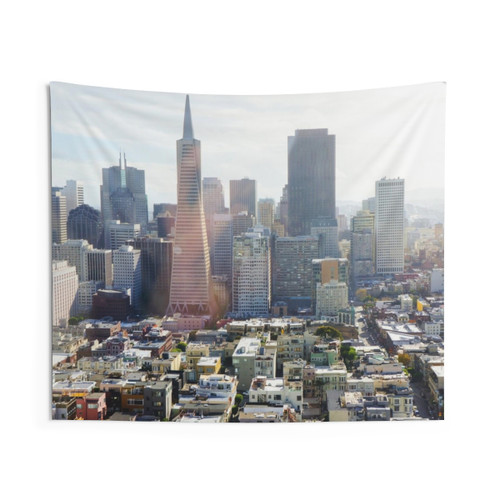 San Francisco City Skyline Tapestry