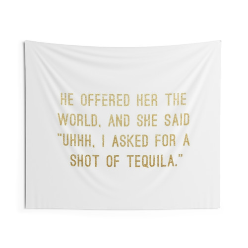 Shot of Tequila Typographic Tapestry