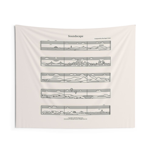 Vintage Soundscape Tapestry Wall Hanging