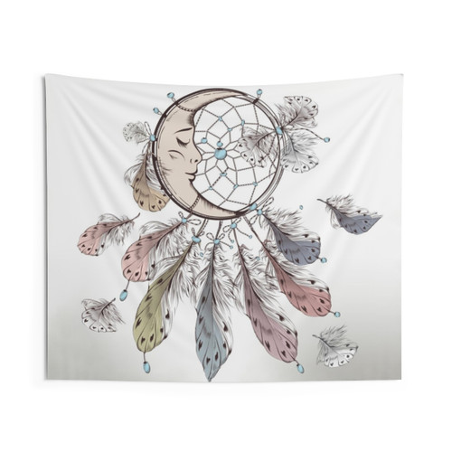 Boho Moon Dreamcatcher Tapestry