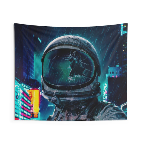 Surreal Rainy Night Tapestry Wall Art