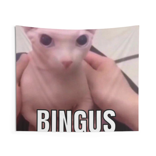 Bingus Meme Tapestry - Cute Cat Home Decor
