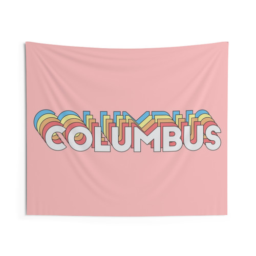 Colorful Columbus, Ohio Tapestry Wall Hanging