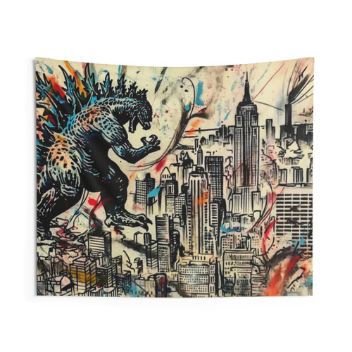 Godzilla Tapestry Wall Hanging - Iconic Monster Artwork