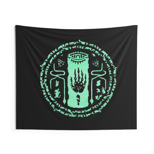 Zonai Green Swirl Totk Tapestry