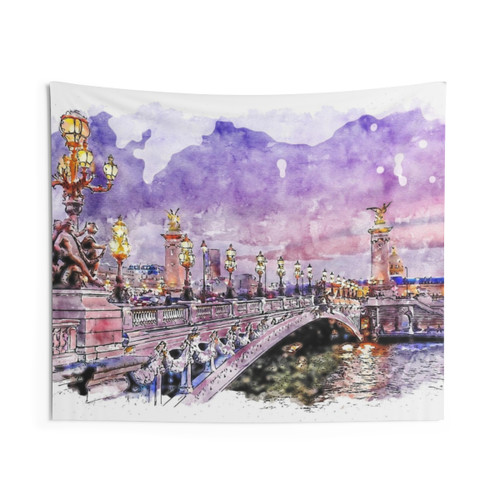 Paris Panorama Tapestry Wall Hanging
