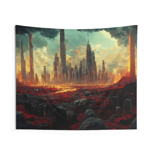 Fallen City Apocalypse Tapestry