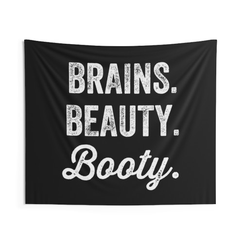 Brains Beauty Booty Gym Tapestry