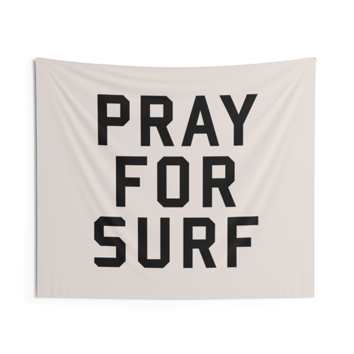 Pray For Surf Tapestry - Rustic, Vintage Beach Decor
