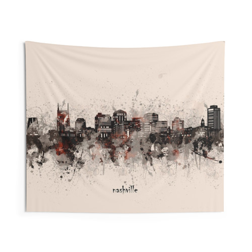 Nashville Skyline Tapestry Wall Hanging