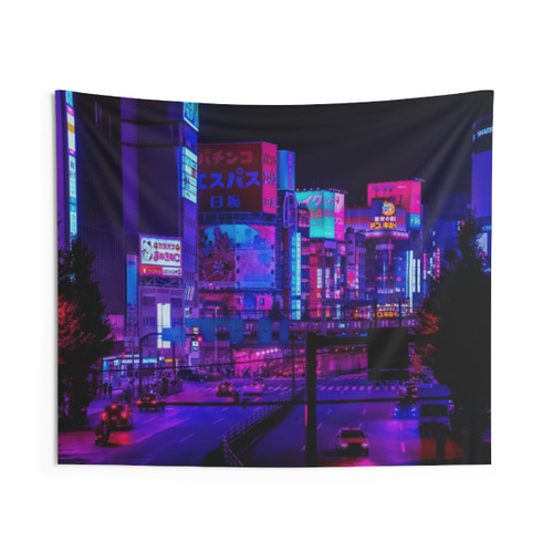 Escape Into The Neon Tapestry - Futuristic Wall Art