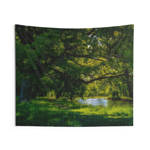 Summer Morning in the Park Landscape Tapestry
