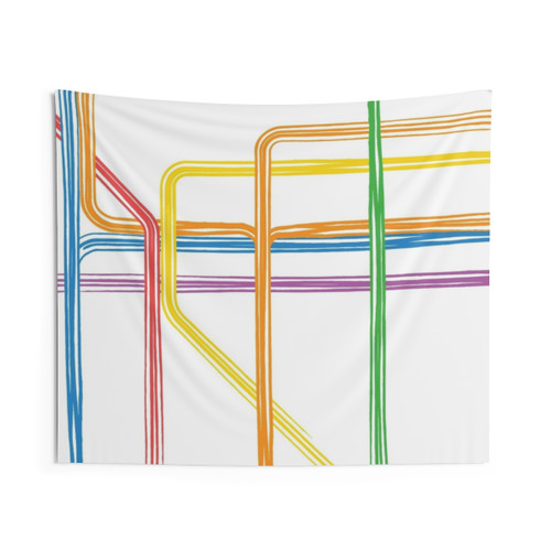 MTA Map Tapestry - New York City Subway Wall Art