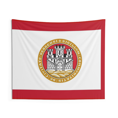 Bergen City Flag Tapestry Wall Hanging