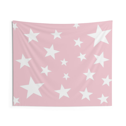 Soft Pink Star Tapestry for Bedrooms & Nurseries
