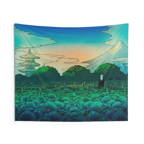 Lotus Pond Spirit Japanese Tapestry