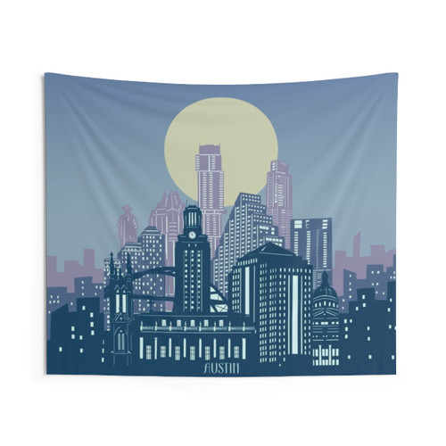Austin Skyline Tapestry Wall Hanging