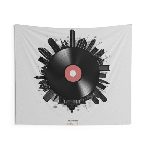 Boston Skyline Vinyl Tapestry Wall Hanging