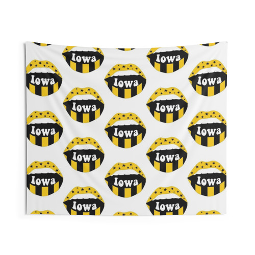Iowa Hawkeyes Lips Tapestry Wall Hanging