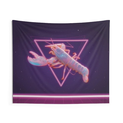 Vaporwave Lobster Tapestry - Vibrant Wall Decor