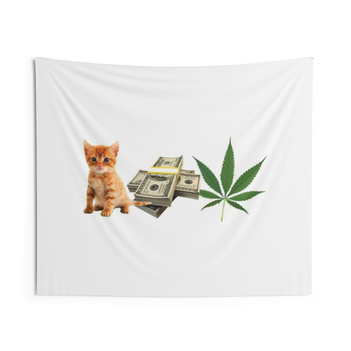 Pussy Money Weed Tapestry Wall Hanging