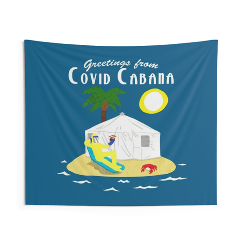 Covid Cabana Tapestry - Funny Quarantine Wall Hanging