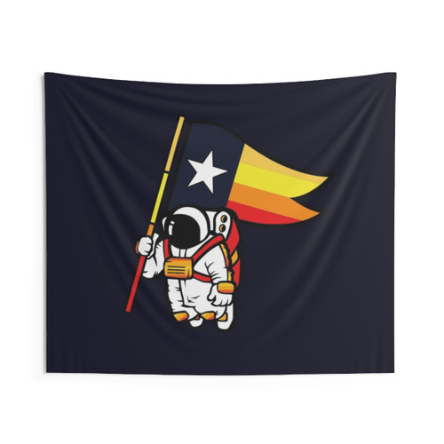 Houston Champ Texas Flag Astronaut Space City Tapestry