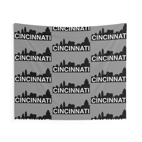 Cincinnati Ohio Skyline Tapestry Wall Decor
