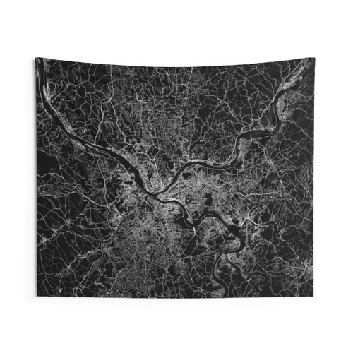Pittsburgh Pennsylvania Map Tapestry
