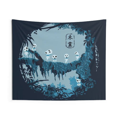 Kodama Studio Ghibli Tapestry Wall Art