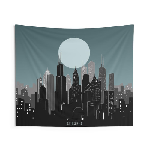 Chicago Skyline Tapestry - Cityscape Wall Hanging