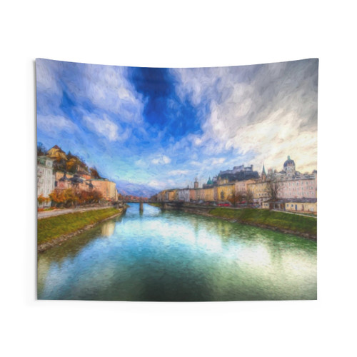 Salzburg City Art Tapestry - Scenic Austrian Landscape
