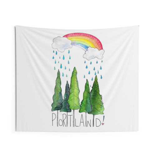 Portland Love Tapestry featuring Oregon nature and city pride